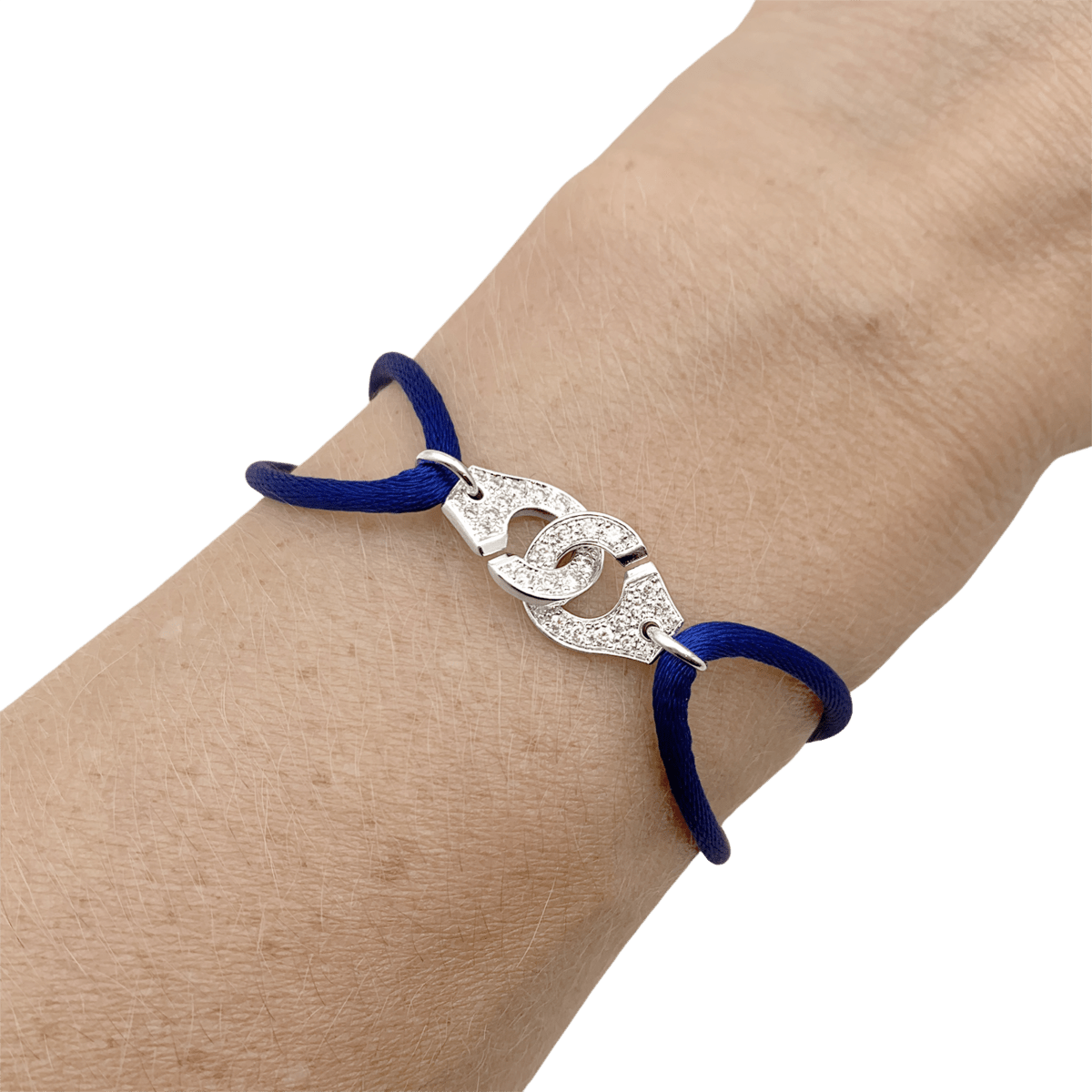 Bracelet DINH VAN "Menottes R10" en or blanc et diamants - Castafiore