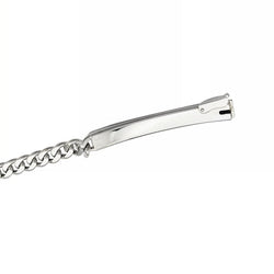 Bracelet DIOR "Gourmette" en or blanc et diamants - Castafiore