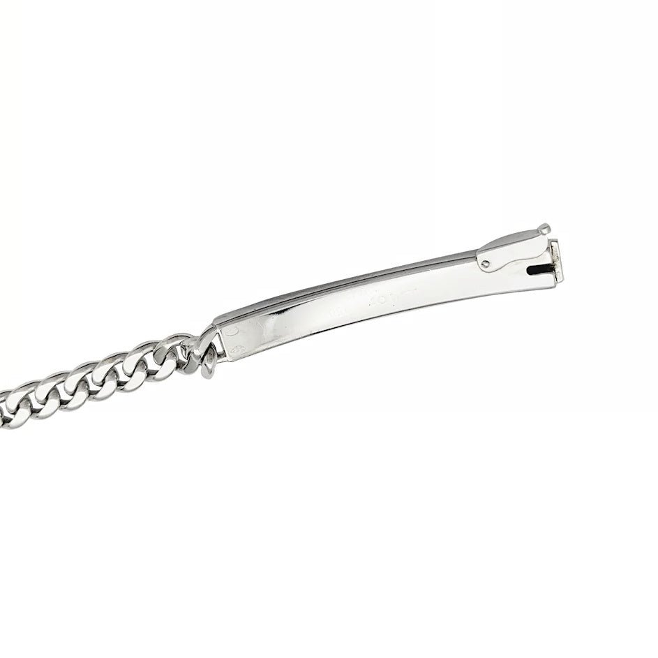 Bracelet DIOR "Gourmette" en or blanc et diamants - Castafiore