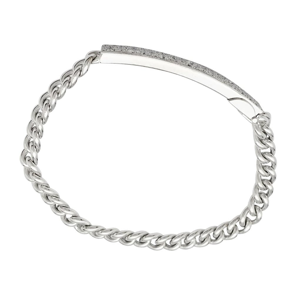 Bracelet DIOR "Gourmette" en or blanc et diamants - Castafiore