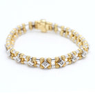 Bracelet d'occasion en or bicolore 18k avec diamants - Castafiore