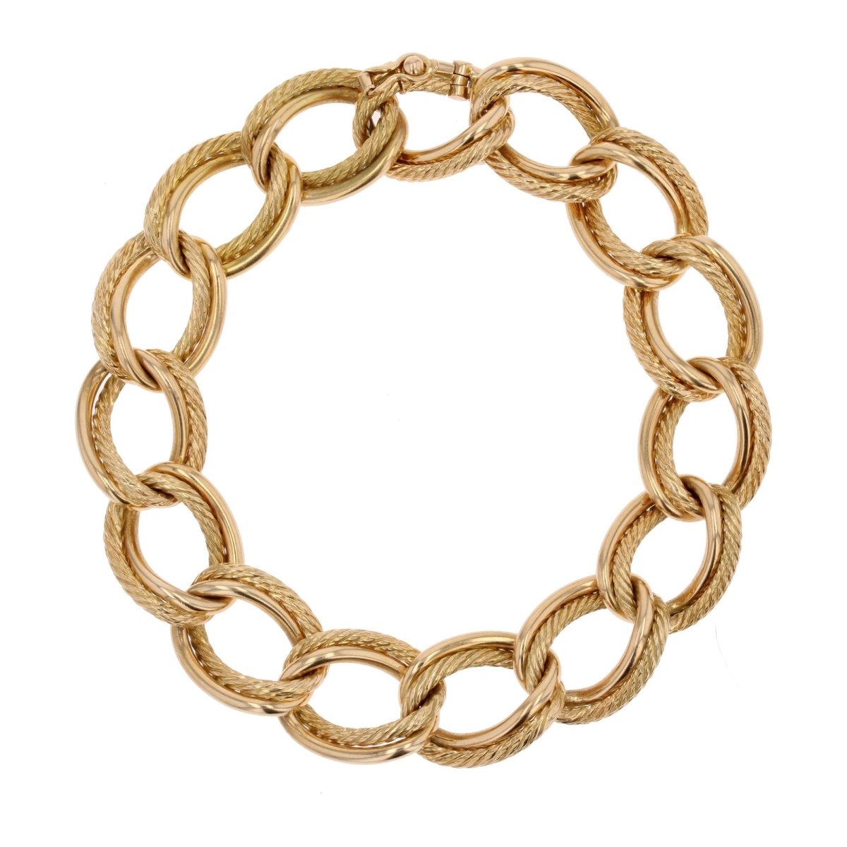 Bracelet double gourmette en OR jaune - Castafiore