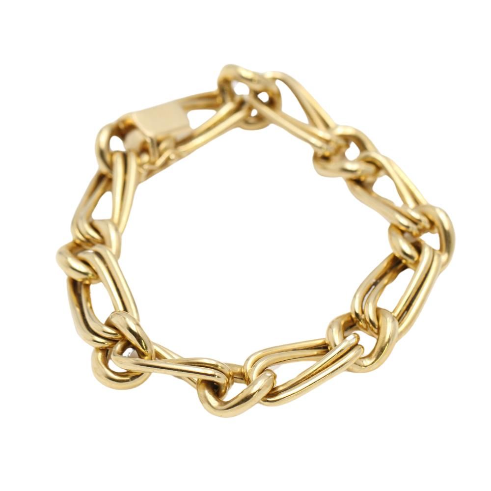 Bracelet double maillon alterné en or - Castafiore