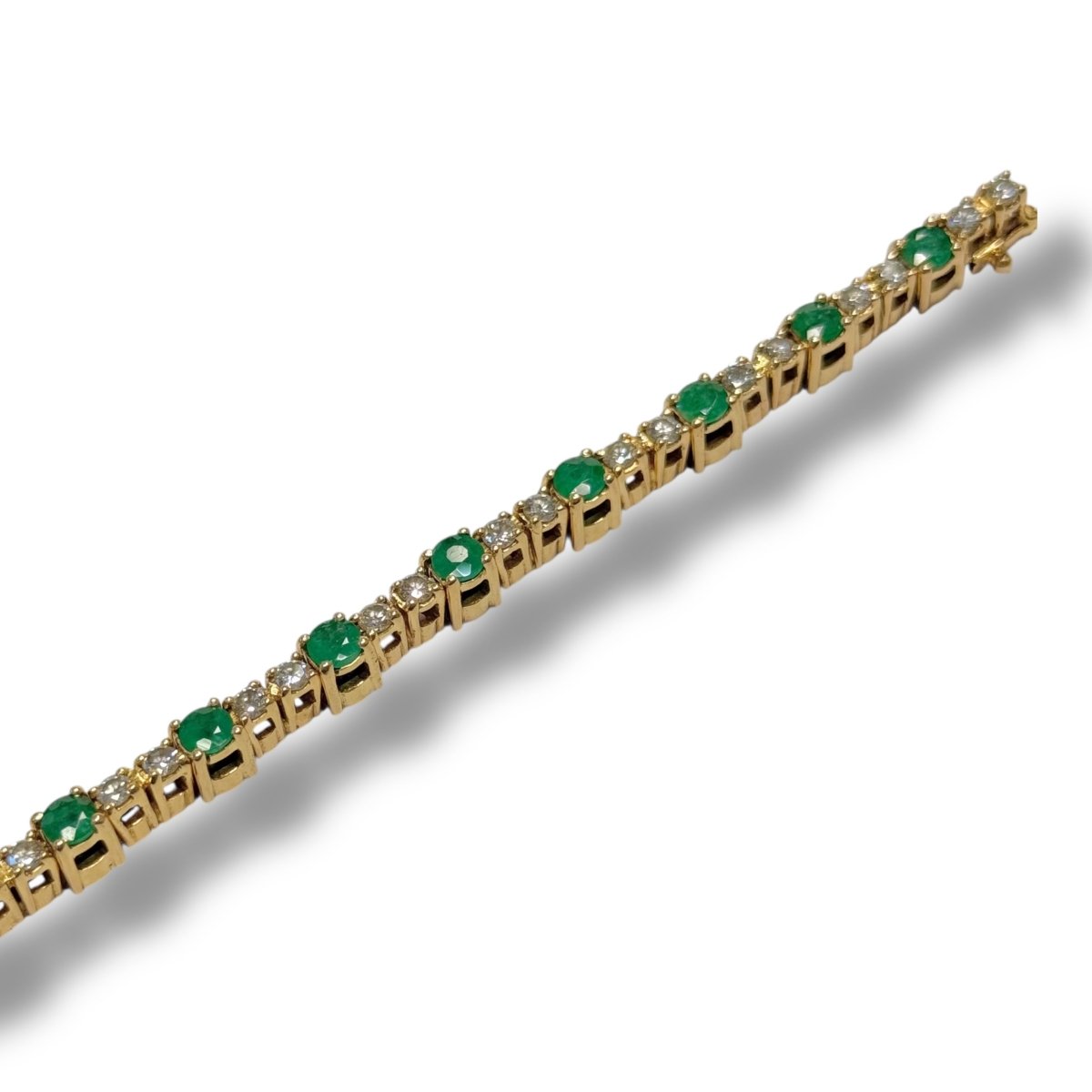 Bracelet émeraudes et ligne de diamants - Castafiore