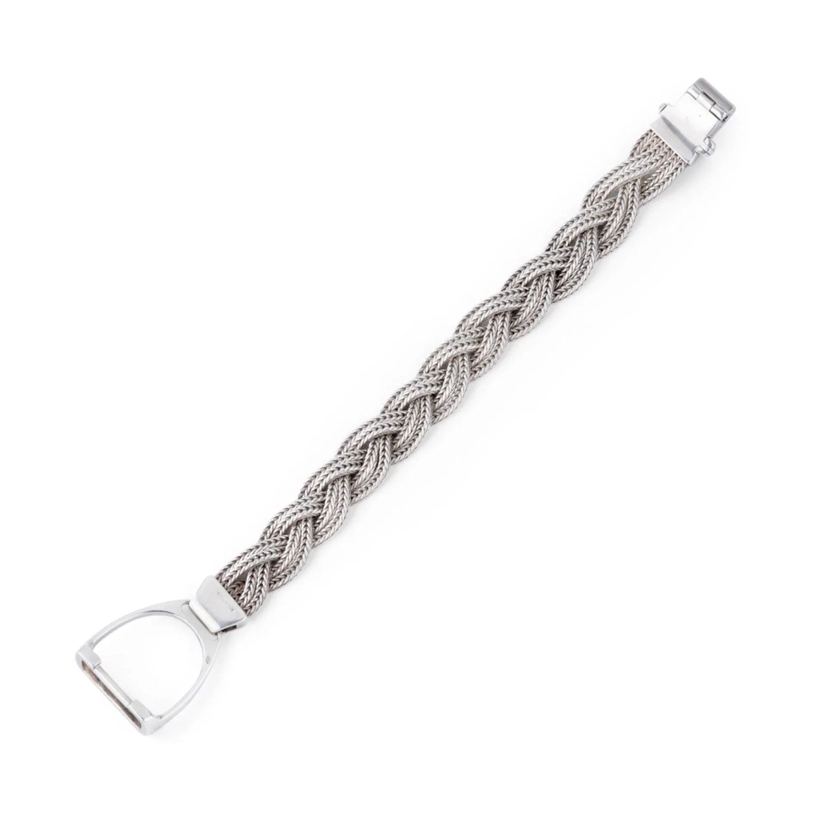 Bracelet en argent de la maison Hermès fermoir étrier - Castafiore