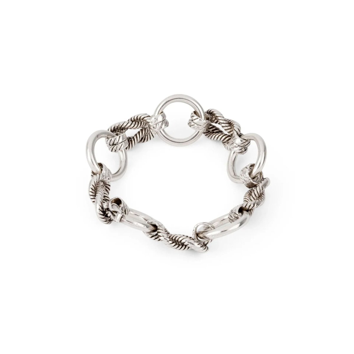 Bracelet en argent de la maison Hermès modèle Audierne - Castafiore