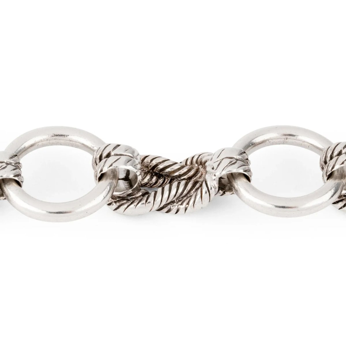 Bracelet en argent de la maison Hermès modèle Audierne - Castafiore