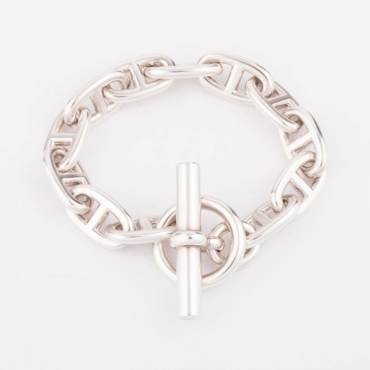 Bracelet en argent de la maison Hermés modèle chaine d'ancre - Castafiore