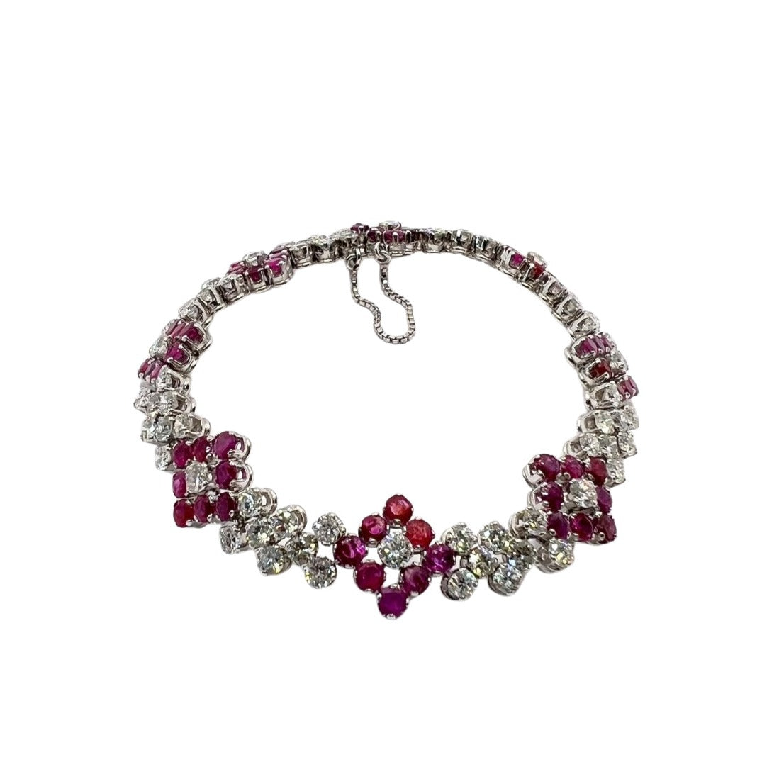 Bracelet en or 18 carats avec diamants et rubis naturels - Castafiore