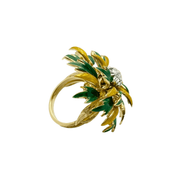 Bracelet en or blanc, émail et diamants - Castafiore