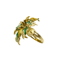 Bracelet en or blanc, émail et diamants - Castafiore