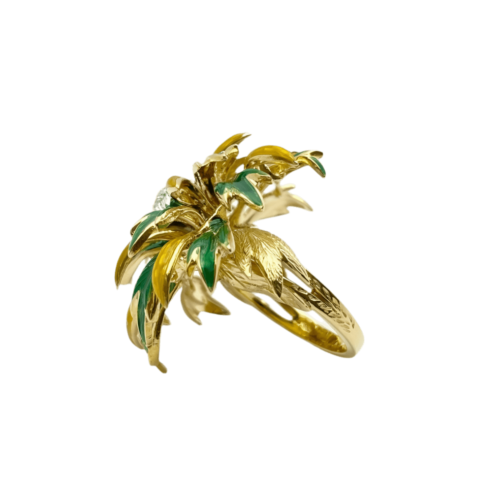 Bracelet en or blanc, émail et diamants - Castafiore