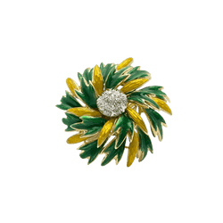 Bracelet en or blanc, émail et diamants - Castafiore