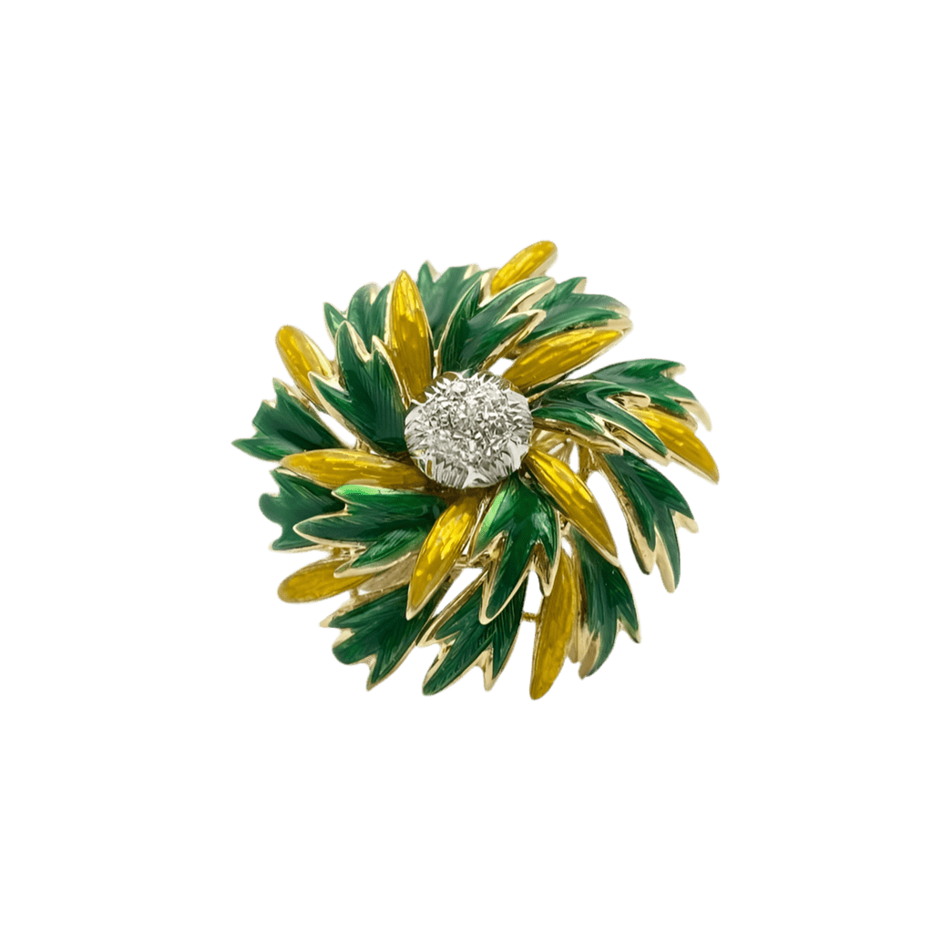 Bracelet en or blanc, émail et diamants - Castafiore