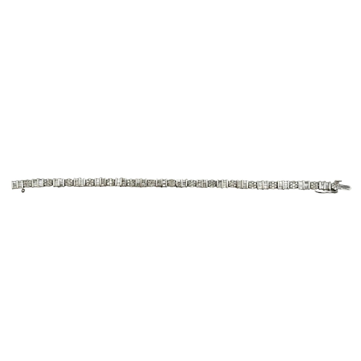 Bracelet en or blanc et diamants