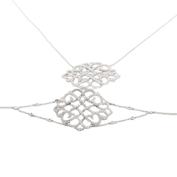 Bracelet en or blanc et diamants - Castafiore