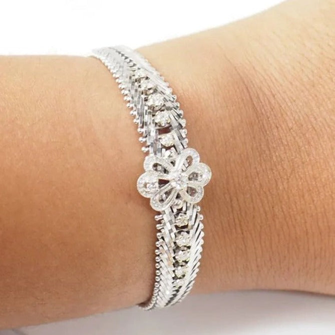 Bracelet en or blanc et diamants - Castafiore