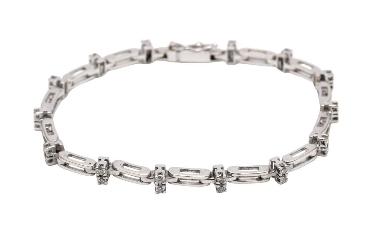 Bracelet en or blanc et diamants - Castafiore