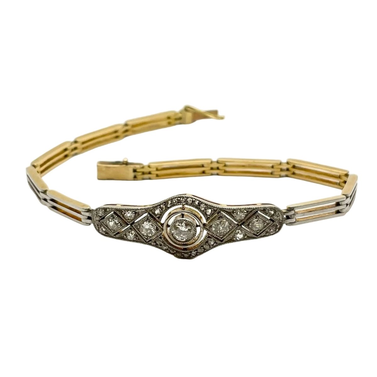 Bracelet en or blanc, or jaune et diamants - Castafiore