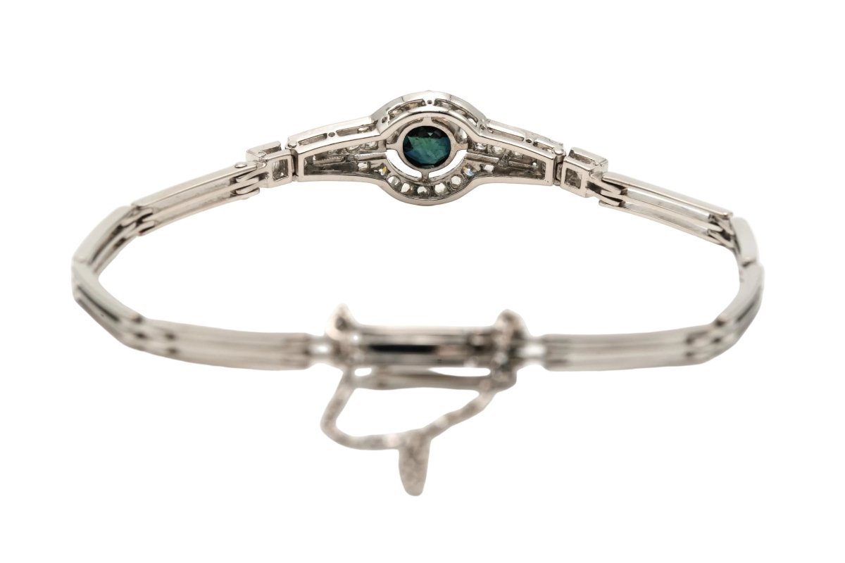 Bracelet en or blanc, saphir et diamants - Castafiore