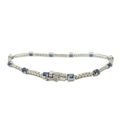 Bracelet en or blanc, saphir et diamants - Castafiore