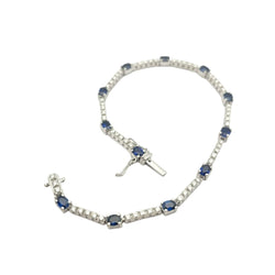 Bracelet en or blanc, saphir et diamants - Castafiore