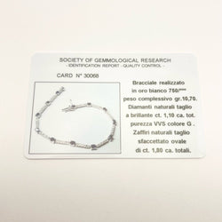 Bracelet en or blanc, saphir et diamants - Castafiore