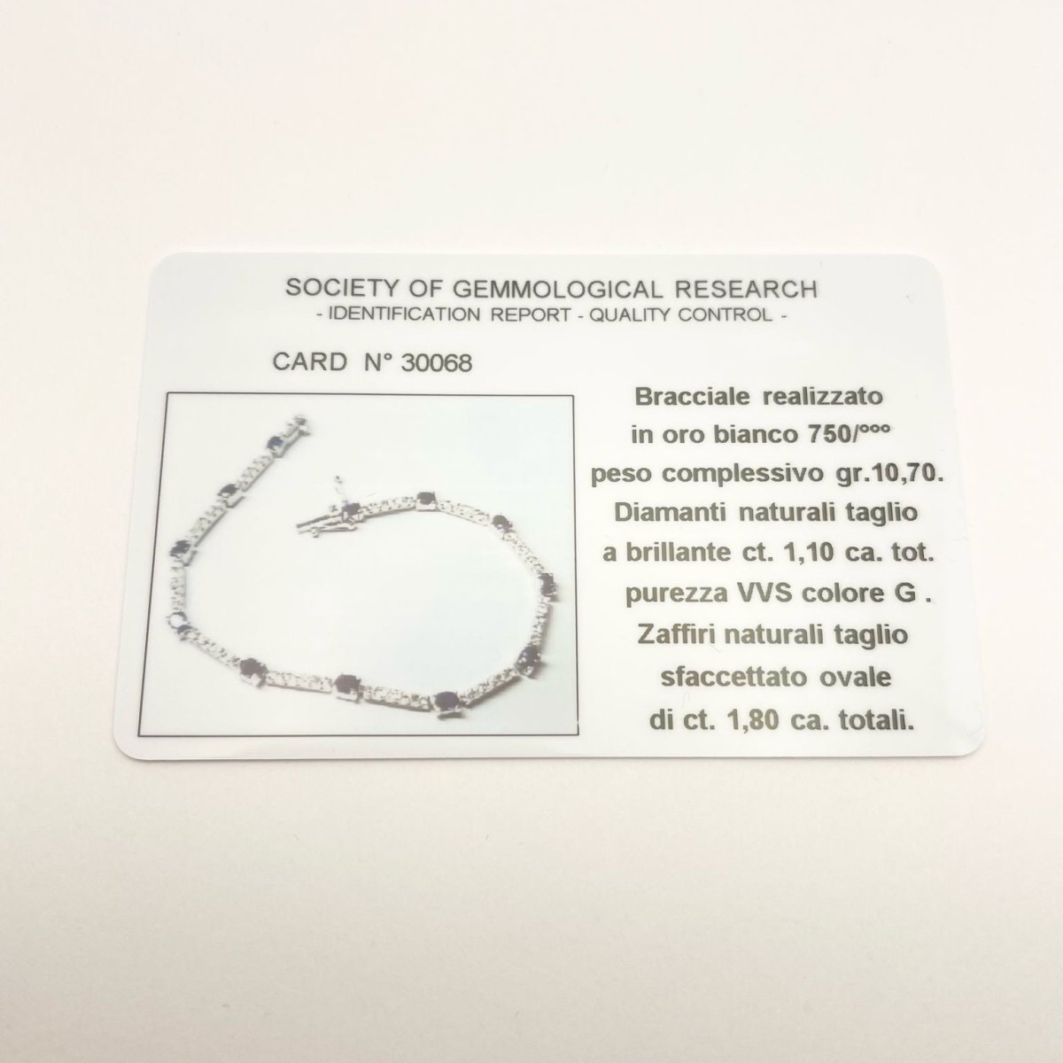 Bracelet en or blanc, saphir et diamants - Castafiore