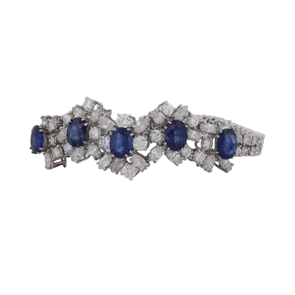 Bracelet en or blanc, saphirs et diamants - Castafiore