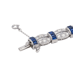 Bracelet en or blanc, saphirs et diamants - Castafiore