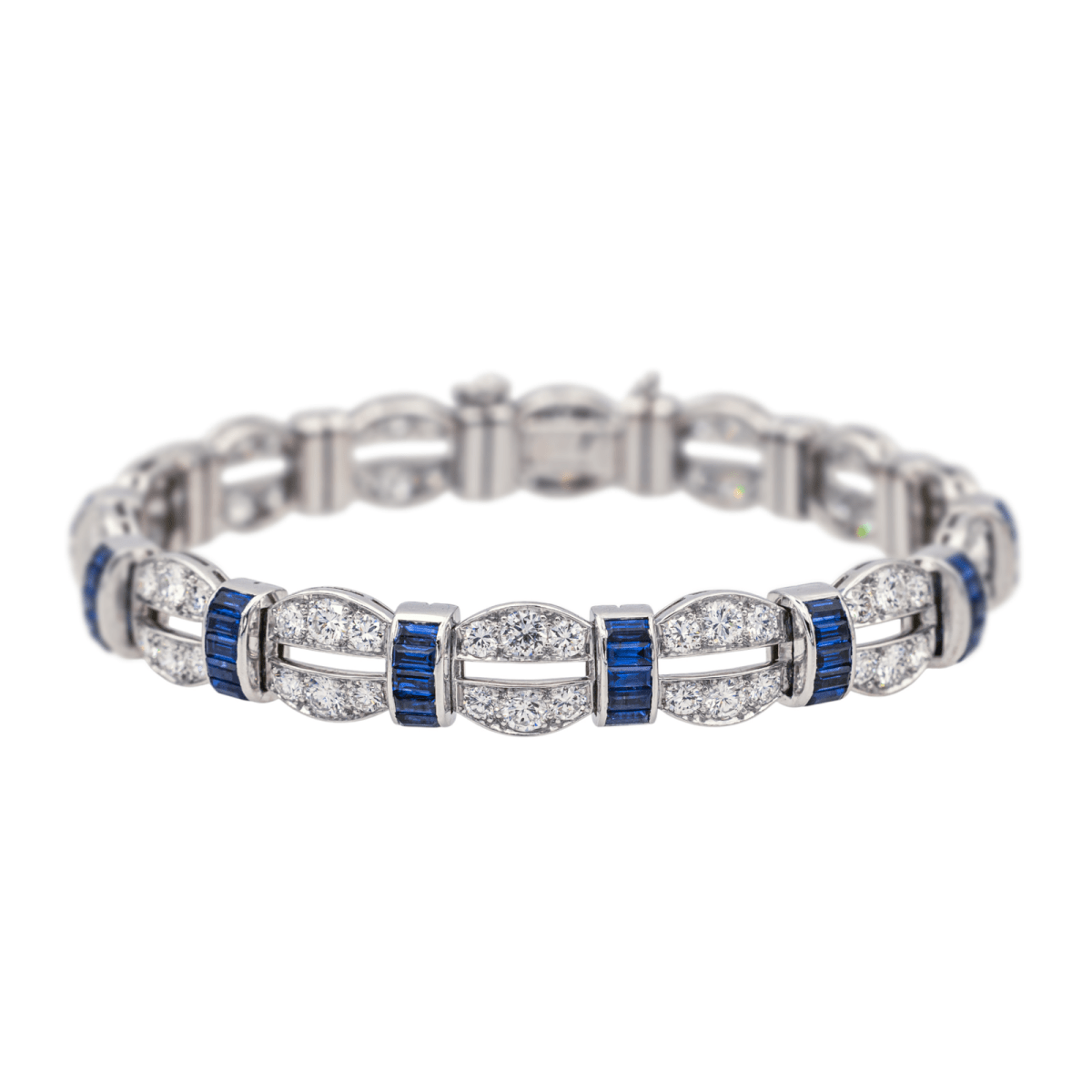 Bracelet en or blanc, saphirs et diamants - Castafiore