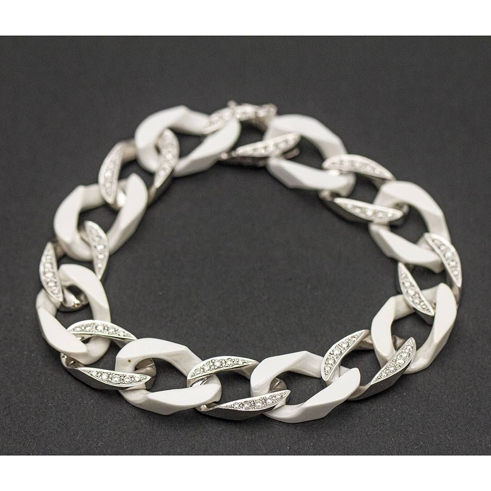 Bracelet en or, céramique et diamants - Castafiore