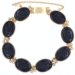 Bracelet en or et intailles de guerriers casqués - Castafiore