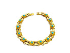 Bracelet En Or Et Turquoise - Castafiore