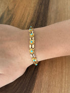 Bracelet En Or Et Turquoise - Castafiore