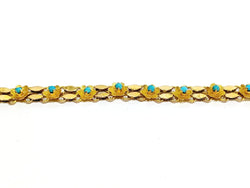 Bracelet En Or Et Turquoise - Castafiore