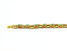 Bracelet En Or Et Turquoise - Castafiore