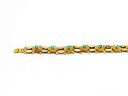 Bracelet En Or Et Turquoise - Castafiore