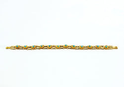 Bracelet En Or Et Turquoise - Castafiore