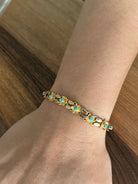 Bracelet En Or Et Turquoise - Castafiore