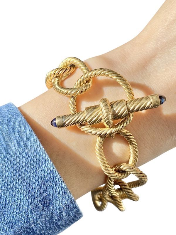 Bracelet en or jaune 18k saphirs - Castafiore