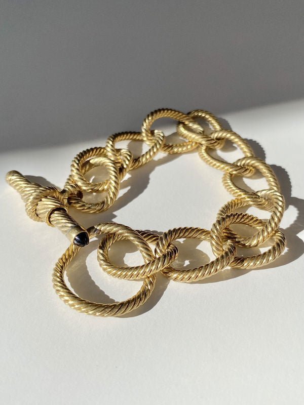 Bracelet en or jaune 18k saphirs - Castafiore