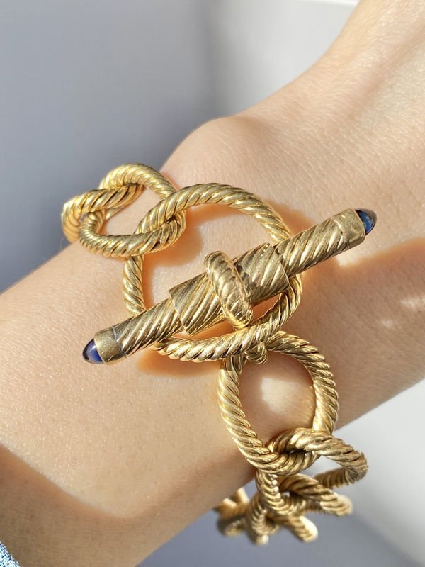 Bracelet en or jaune 18k saphirs - Castafiore