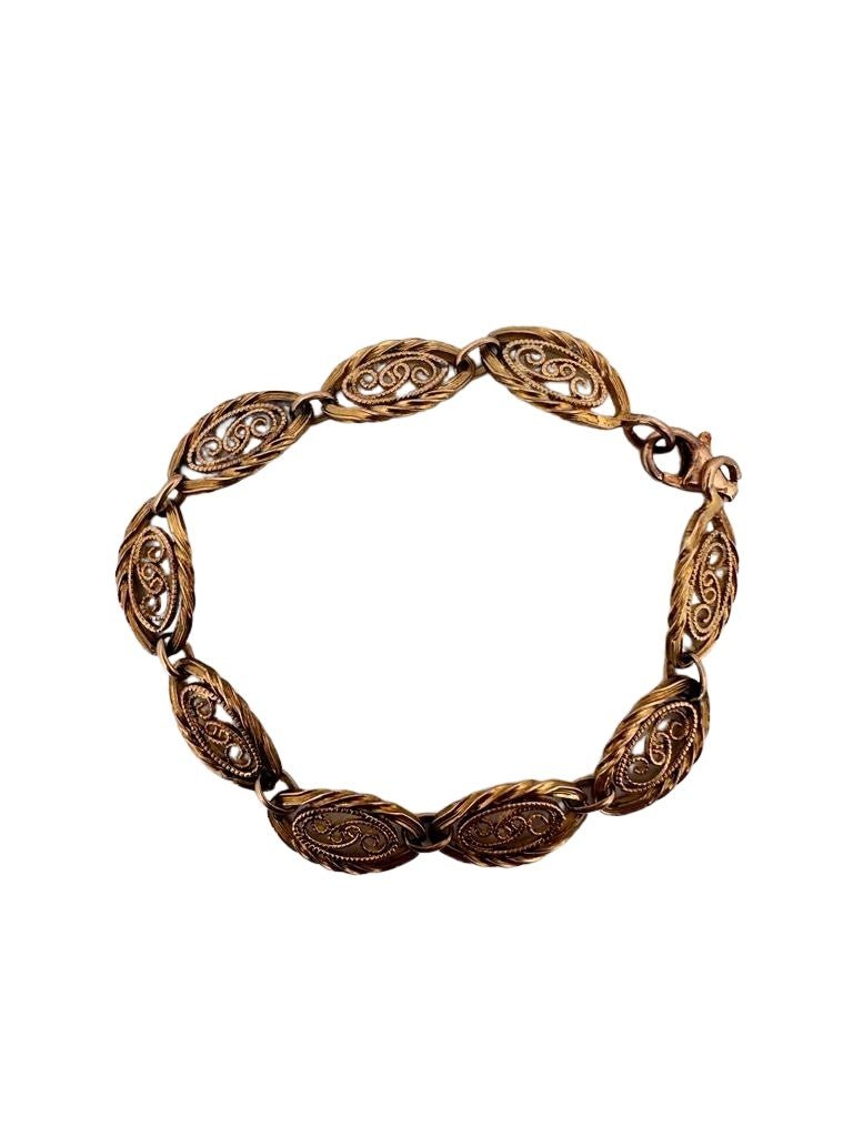 Bracelet en or jaune à maillons ovales - Castafiore