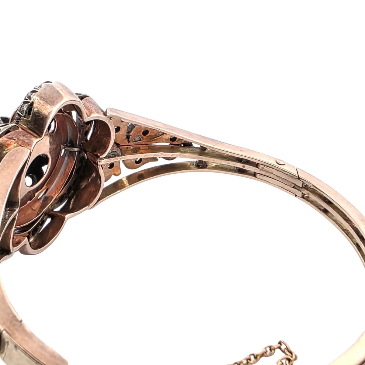 Bracelet en or jaune, argent, émail et diamants - Castafiore