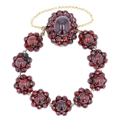 Bracelet en or jaune, argent et grenats - Castafiore