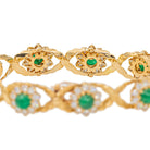 Bracelet en or jaune, émeraude et diamant - Castafiore