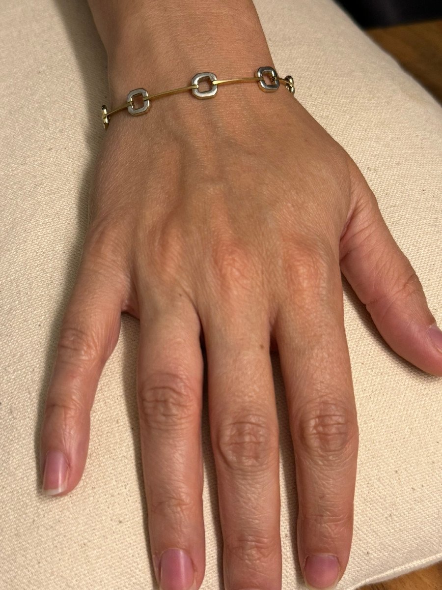 Bracelet En Or Jaune Et Blanc - Castafiore
