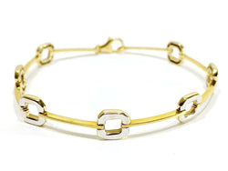 Bracelet En Or Jaune Et Blanc - Castafiore