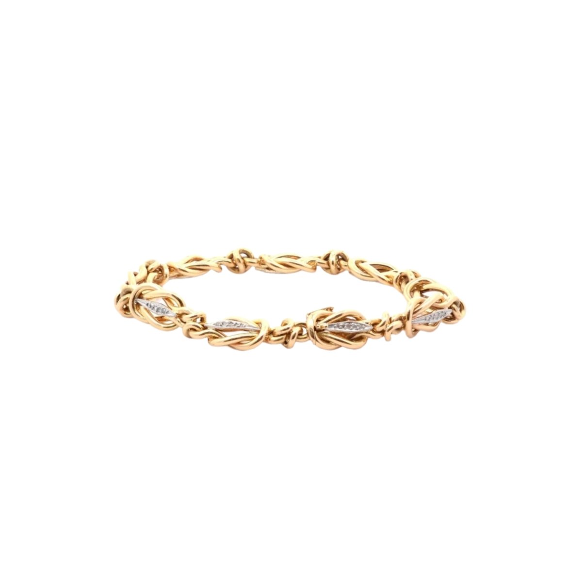 Bracelet en or jaune et diamants - Castafiore